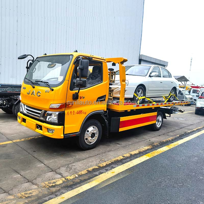 Factory JAC 4Ton Tow WreckerTruck Flat Bed Truck Recovery Truck Towing Truck