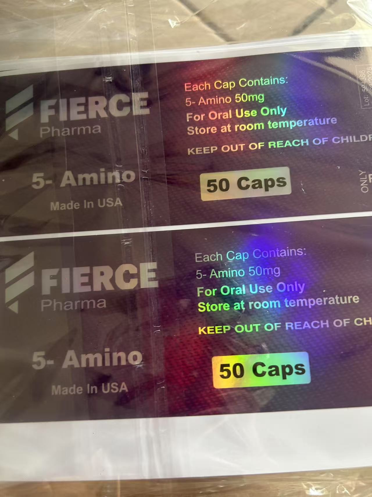 Clomid 50mg Customized Plastic Bottle Labels Labels With Black Background Laser Words Printing