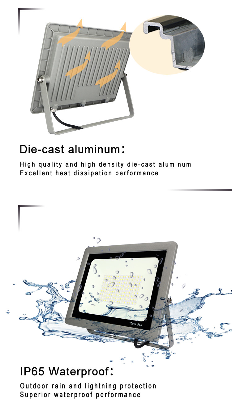 2700K 100 W Security Waterproof Outdoor LED Flood Lights