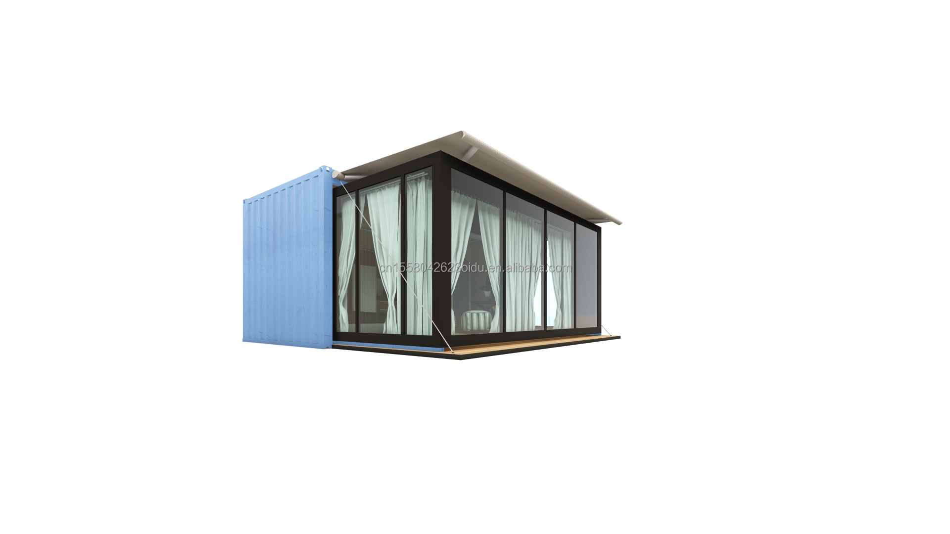 20ft Luxury Prefabricated Expandable Container House Ready Made Flat Pack Villa with Customized Color and Shipping Cost