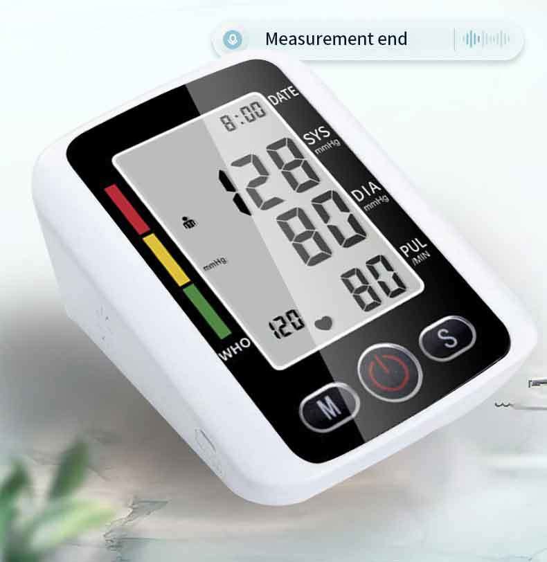 White Electronic Home Blood Pressure Device With Voice Function One Touch Measurement