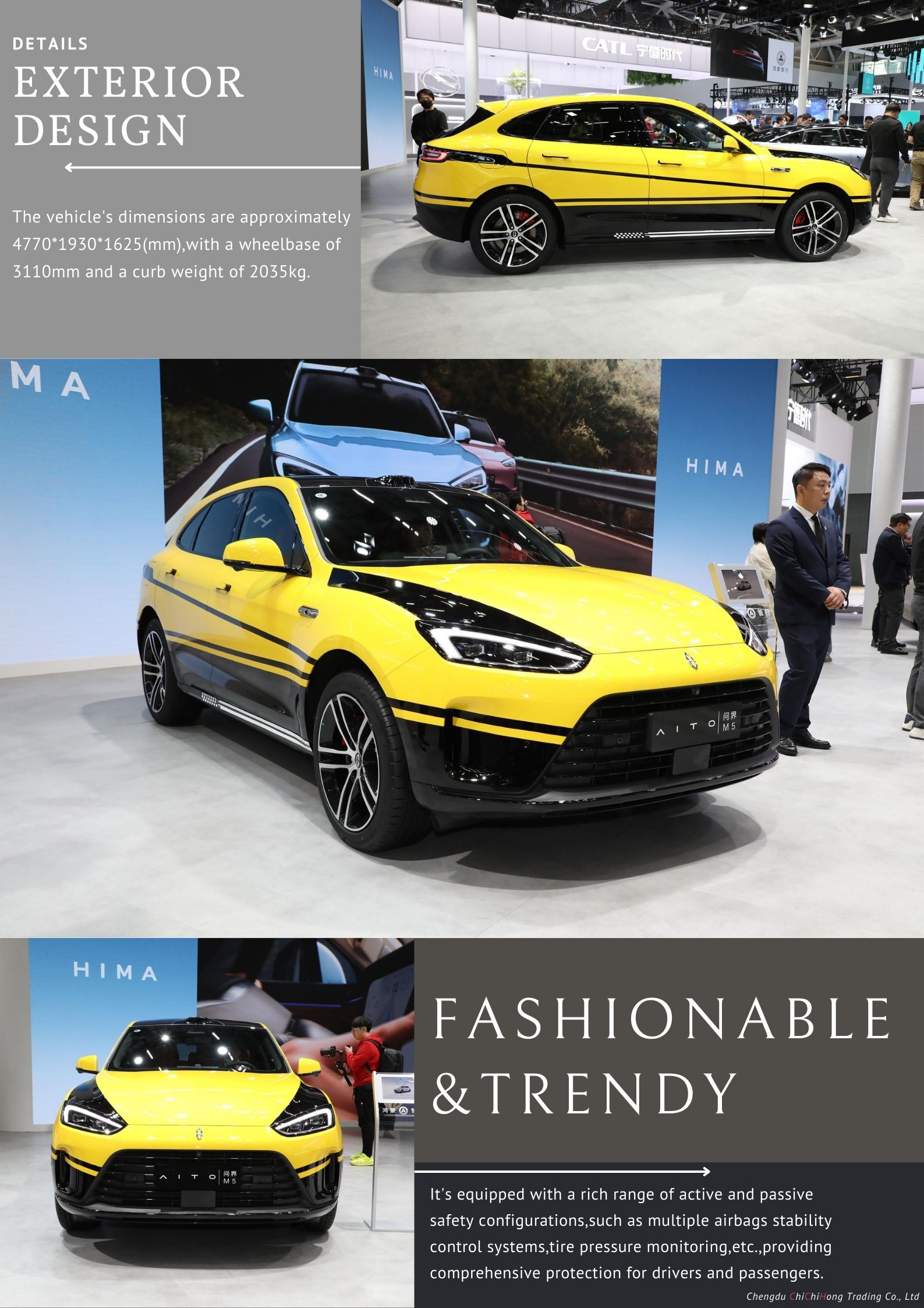 1.5-2.0L Displacement AITO Car Smart 2024 Newest HUA WEI AITO M7 Electric Vehicles
