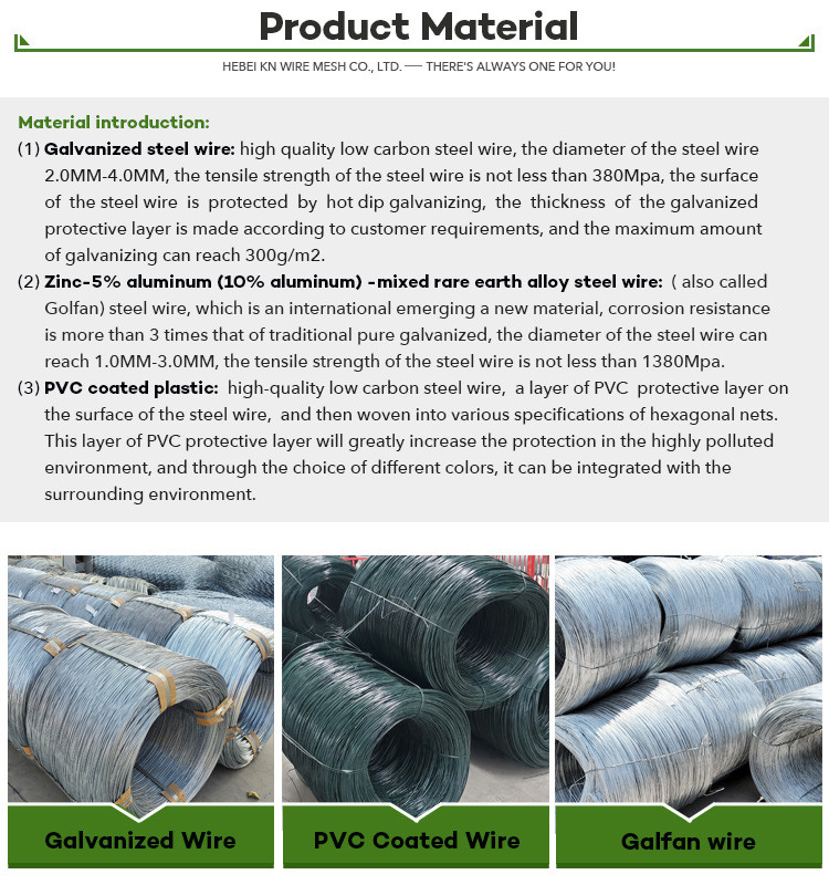Hexagonal Woven Gabion Basket Filled With Soil/Sand/Rock 3.4mm Selvage Wire Easy And Installation