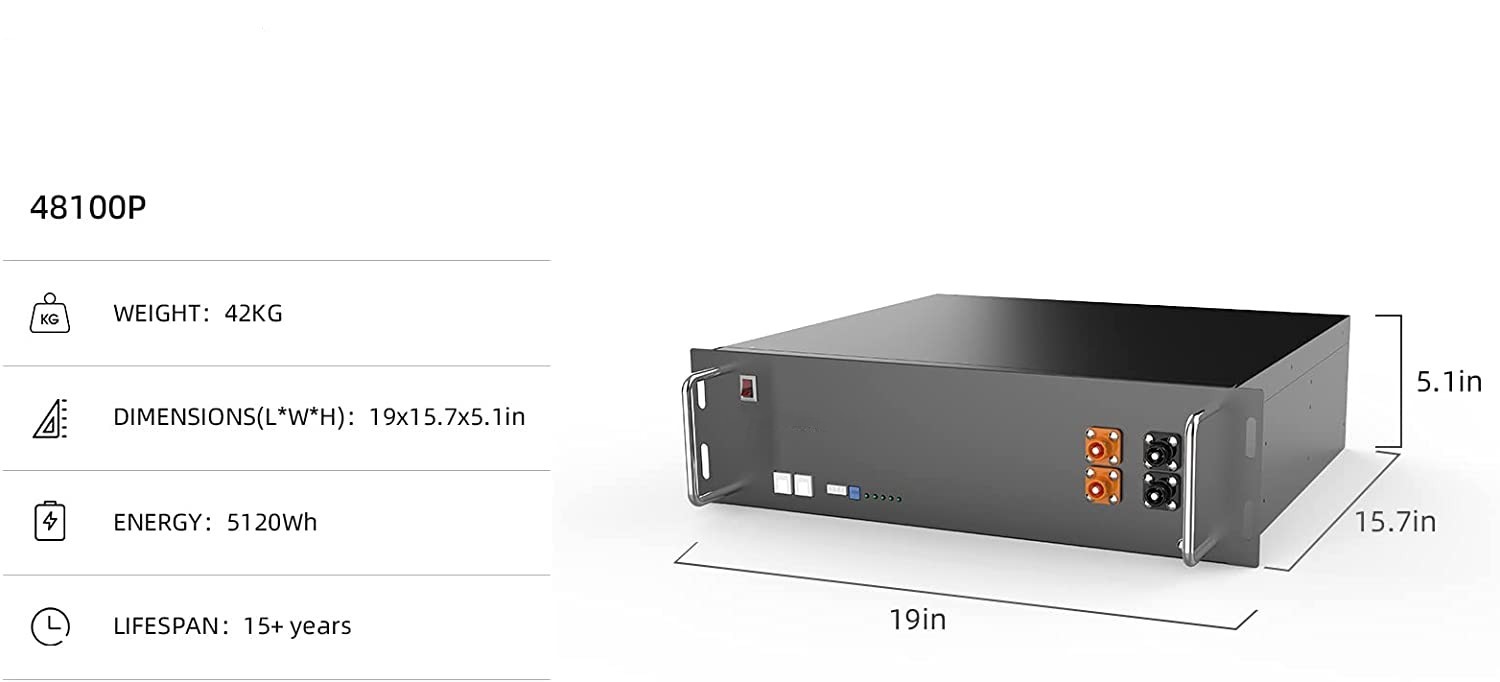 Rechargeable Power Solar Energy Battery Storage 200Ah LiFePO4 Battery Golf Cart 48V Lithium Ion Battery
