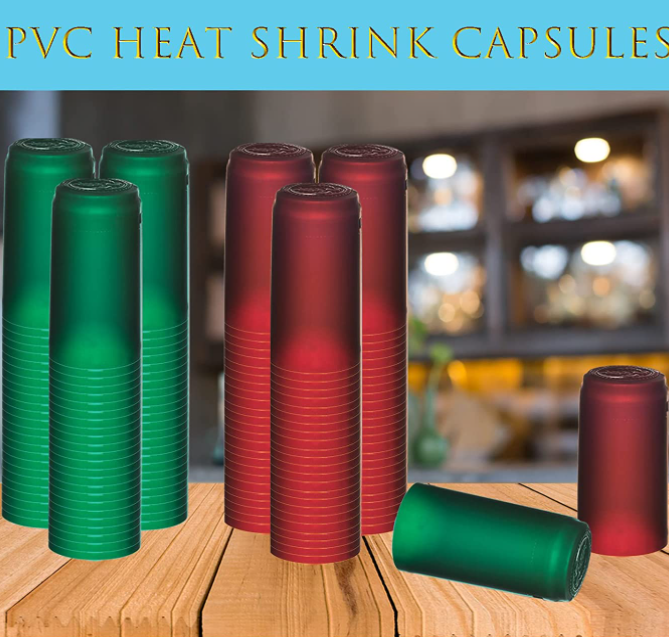 Non Spill Wine Bottle Heat Shrink Capsules with Transparent Customization