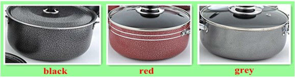 Pressed aluminum Red Copper Ceramic Non-Stick 10 Piece Cookware Set