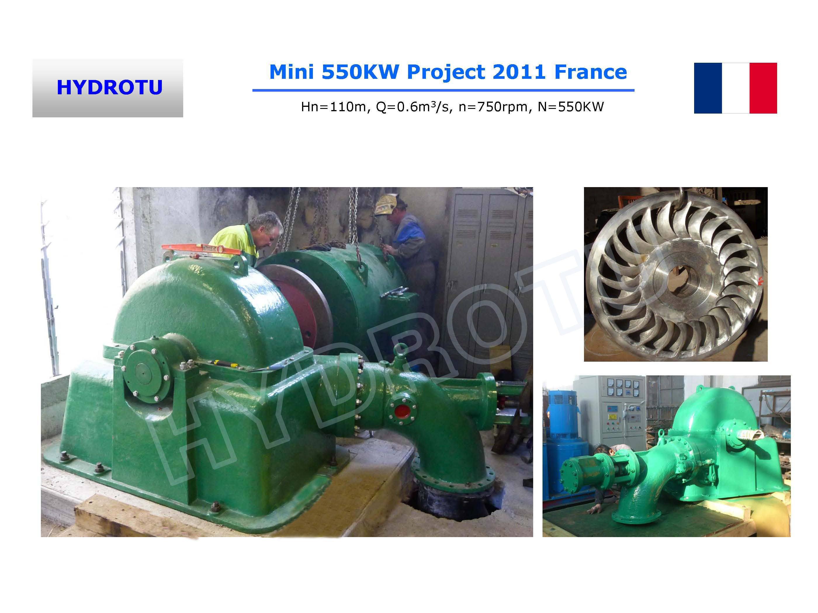 Small Horizontal Shaft Impulse water Turbine/Turgo Hydro Turbine with one / Two Nozzles
