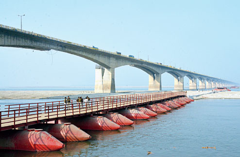 Flood Control Temporary Floating Bridge Steel Emergency Rescue Channel JIS Standard
