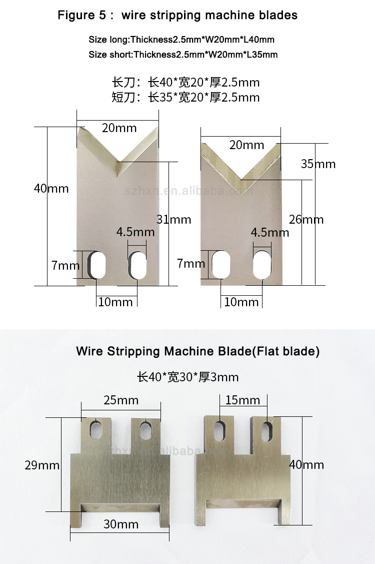 Customized Wire Cutter Stripper Blade for Cutting Function Cable Stripping Knife