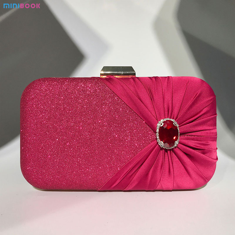 Mesh Diamond-studded Banquet Bag Crossbody Chain Clutch Hand Bag Evening Handbag For Party