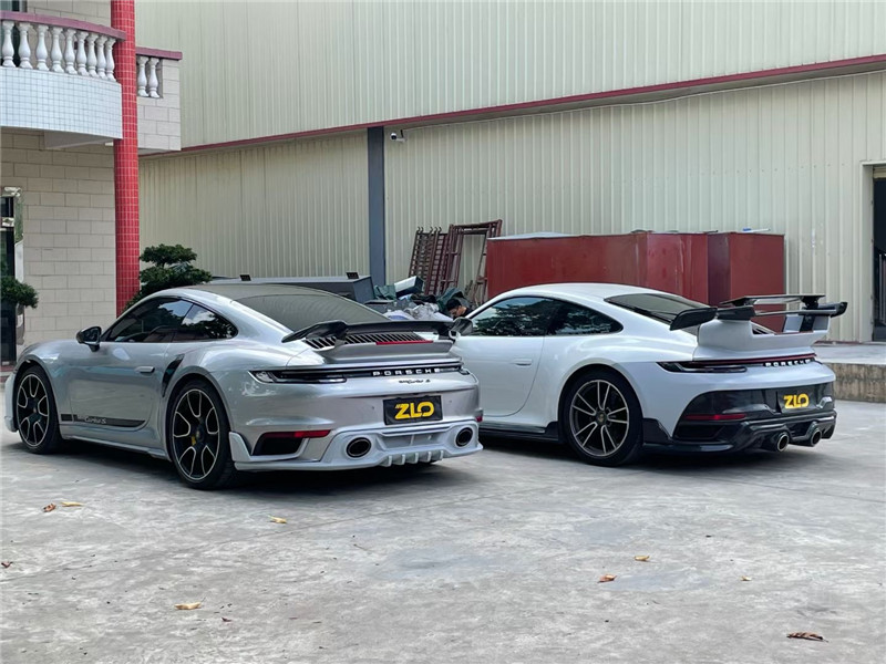 Auto Parts for Porsche 911 992 Body Kit 911 992 Turbo Upgraded Techart Style Front and Rear Bumper Cover Body Kit