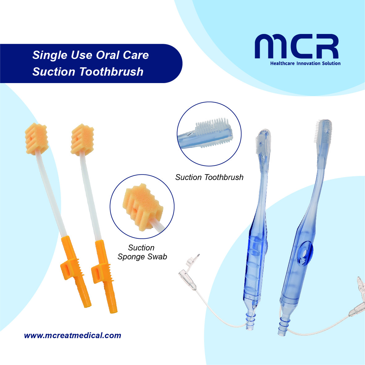 Disposable Suction Toothbrush For Oral Suction Of Sputum For Clinical Patients