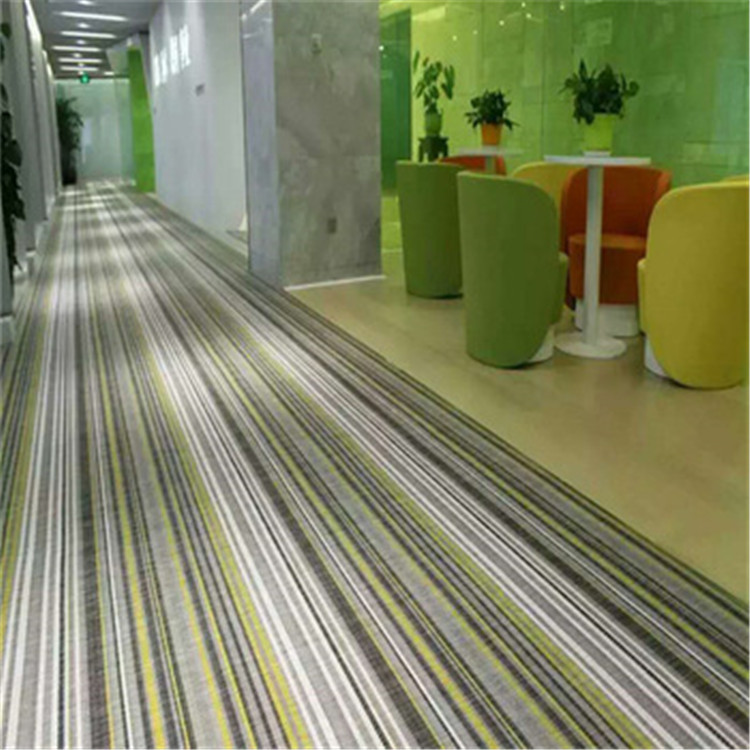 Fashion Pattern PVC Woven Vinyl Flooring Tiles For Hotel / Home Anti Slip