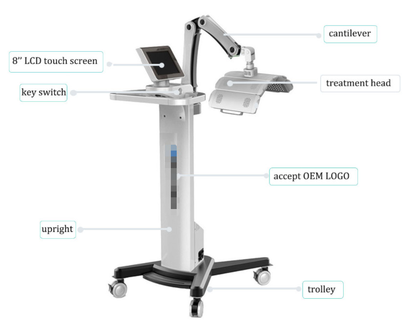 Professional PDT Infrared Led Light Therapy Machine 5 Lights For Acne Treatment Hair Regrowth