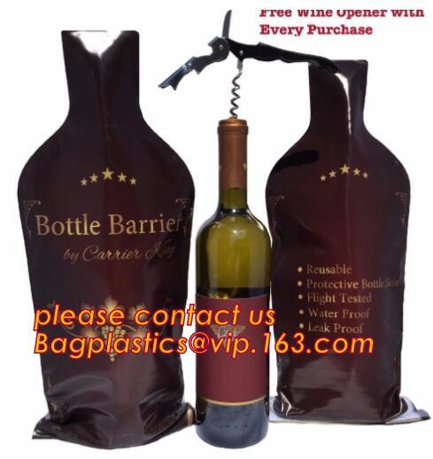 Bottle Protector Bubble Travel Bag,Travel Trip Bag With Bubble Inside And Double Zip lockks,Sleeve Travel Bag - Inner Skin