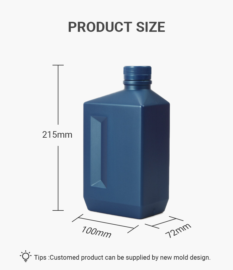 Empty HDPE 1L Motor Oil Jugs Plastic Petrol Bottle Leakage Proof