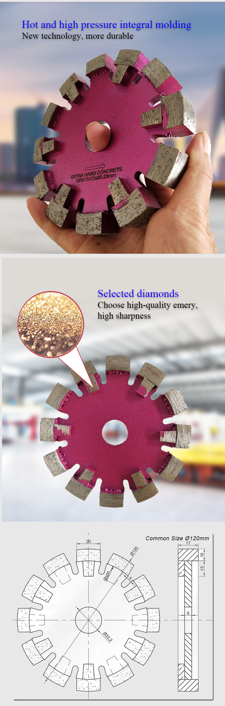 Laser Welded Tuck Point Grinding Wheel 105mm Diameter
