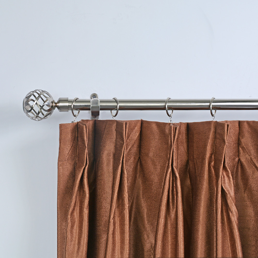 1.6M Iron Curtain Rods Set With Ball Shape Finials Electroplate