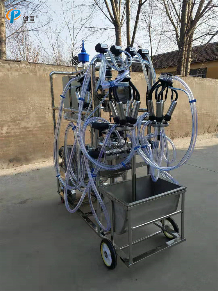 HL-JN03C Mobile Cow Bucket Milking Parlor with 380V Voltage 50Kpa Vacuum Degree
