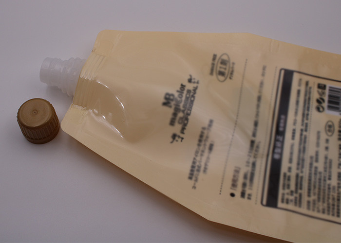 Gravure Printing Food Grade Stand Up Pouch With Spout 12mm For Wash Fluid Liquid