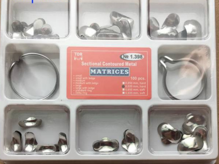 Stainless Steel Dental Dental Sectional Contoured Matrices Assorted Kit