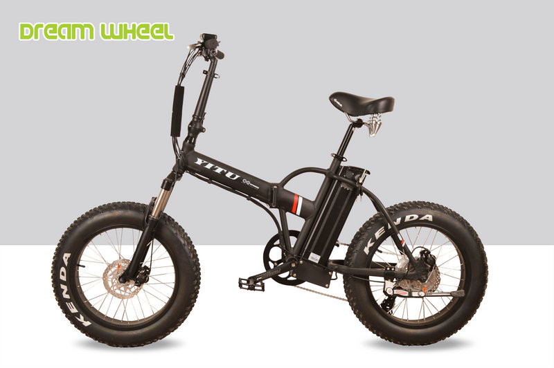 500W 20 Inch Fat Tire Folding Electric Bike 32km/H