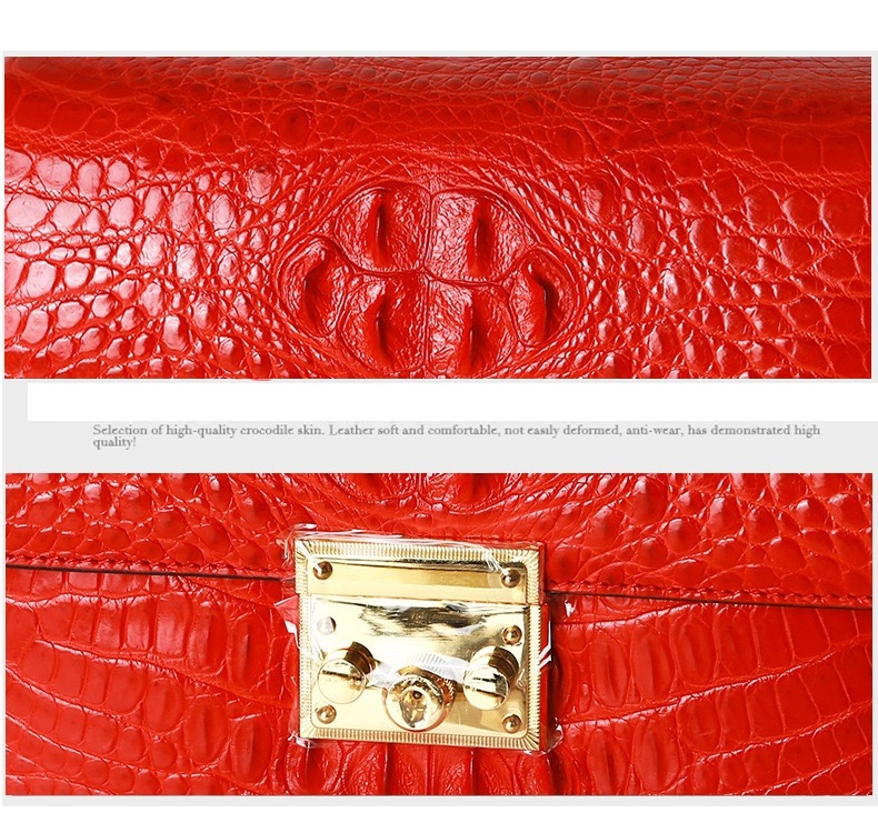 Genuine Crocodile Skin Women Sling Bag Authentic Exotic Alligator Leather Lady Single Shoulder Bag Female Small Purse