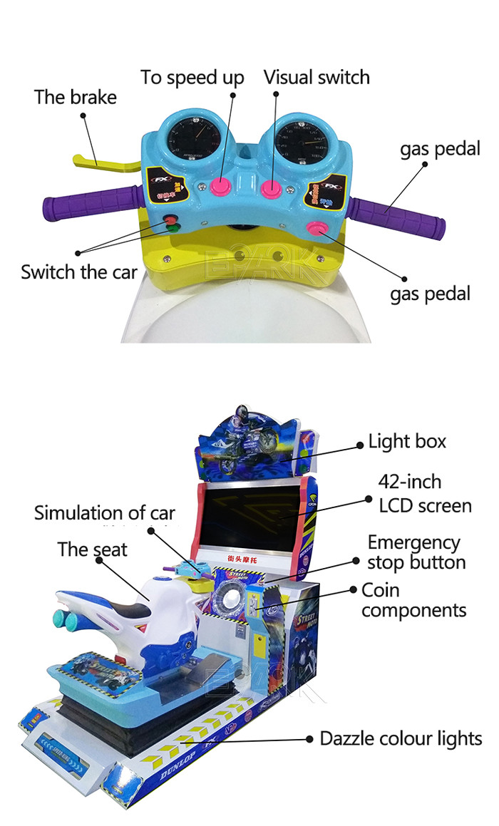 Adult Motorcycle Simulator Racing Car Arcade Machine for Amusement Park