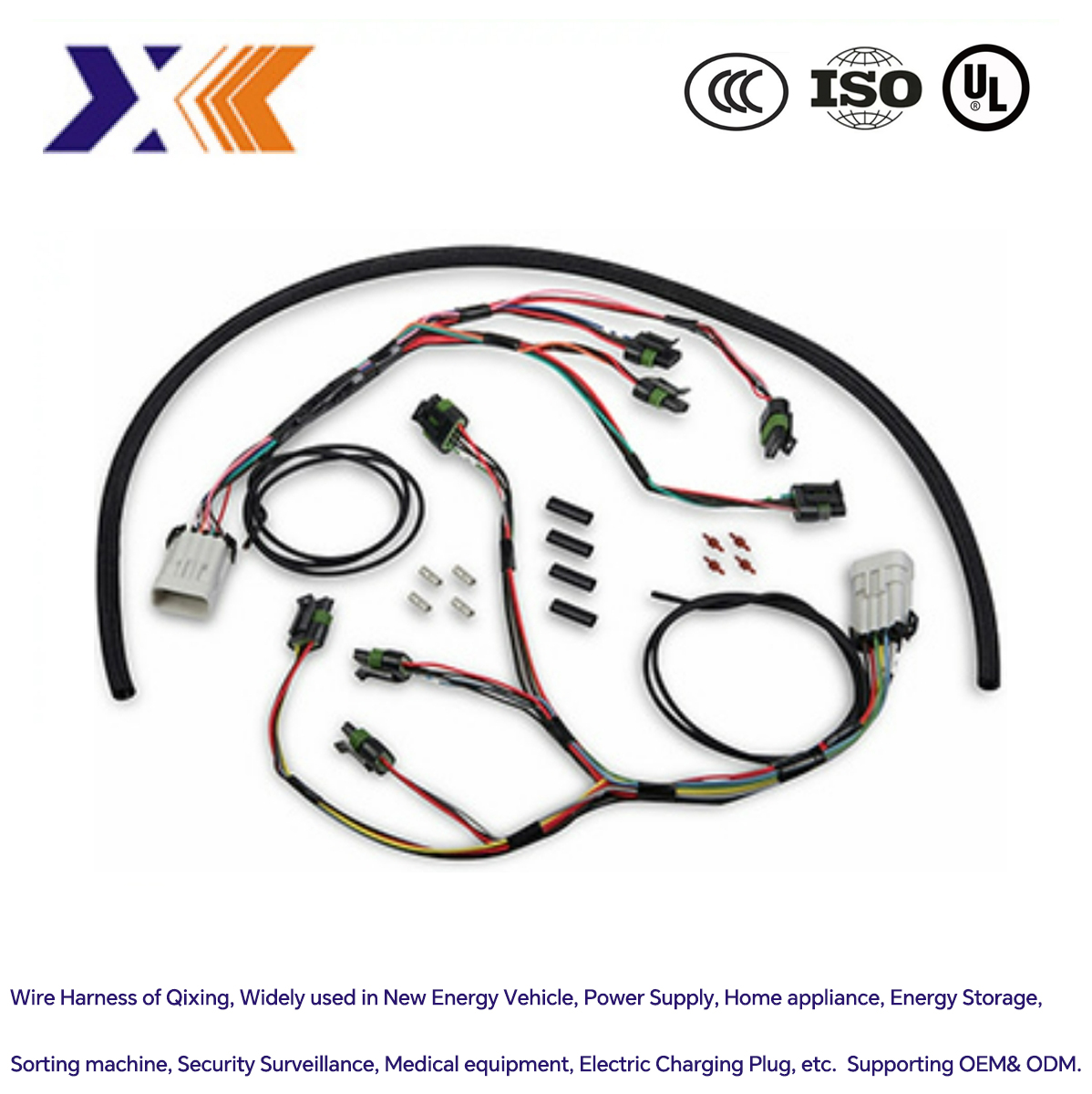 Custom PVC Automotive Wire Harness with SOS Emergency Membrane Push Button Switch