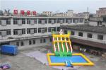Durable Big Superman Air Inflatable Aqua Park With Slide For Amusement