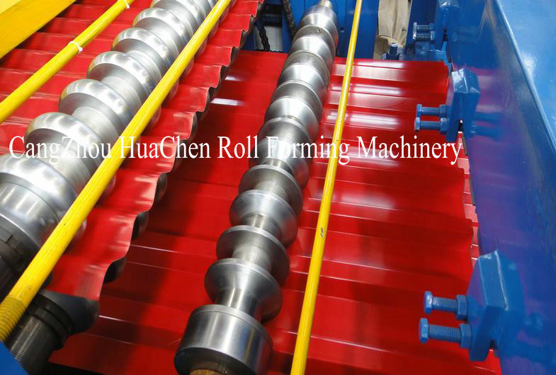 Double Roll Former Double Layer Roll Forming Machine Manual Hydraulic Decoiler