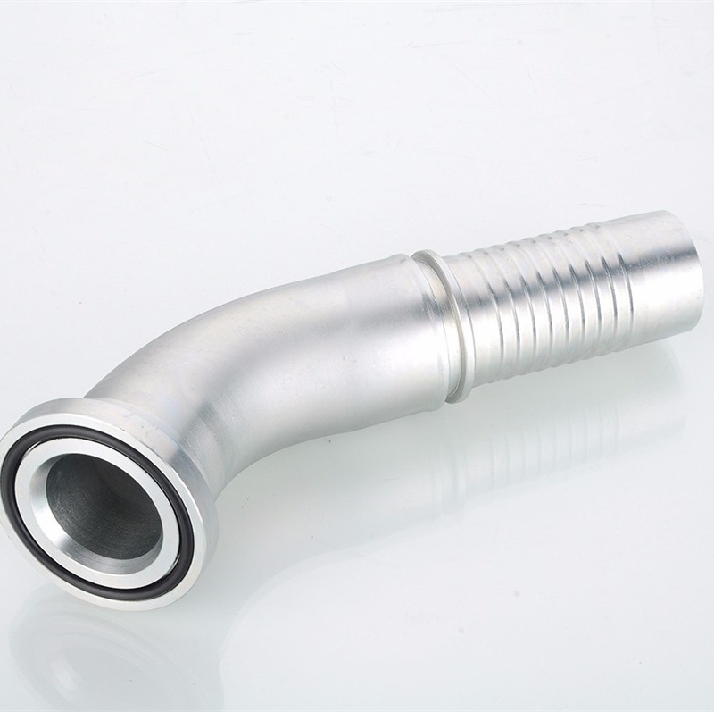 Excavator Fittings Carbon Steel 3000 Psi 90 Degree SAE Fitting Flange Hydraulic Hose Flange Exporters