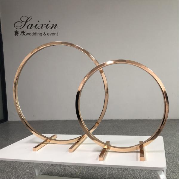 ZT-354 New wedding centerpieces gold metal round arch flower stand for event