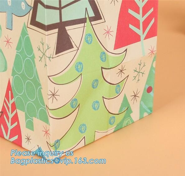 Luxury paper bags with handles Different Sizes,250gsm art paper shopping carrier bag custom printing with handle rope