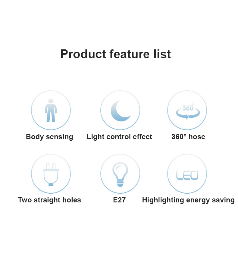 LED Wall Light With Human Body Motion Sensor Waterproof and Long Lifespan hours 50000