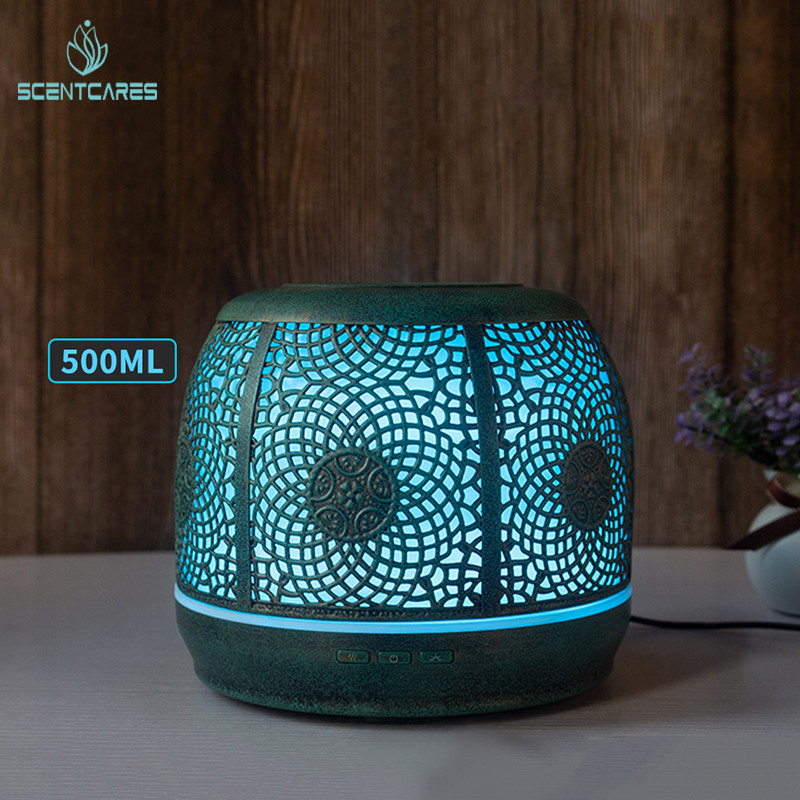 7 Color LED 500ml Ultrasonic Metal Aroma Diffuser