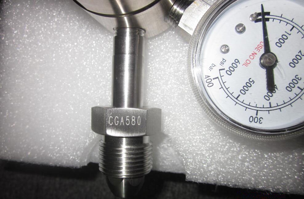 0-6000PSI high pressure CGA580 Gas N2 nitrogen cylinder regulator