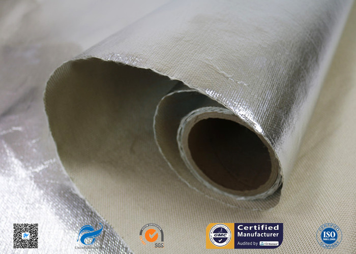 0.45 Mm Aluminum Foil Laminated Fiberglass Fabric For Fireproof