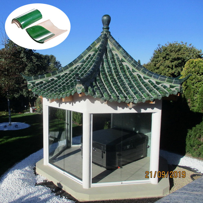 Japanese pagoda roof materials ceramic glazed tiles