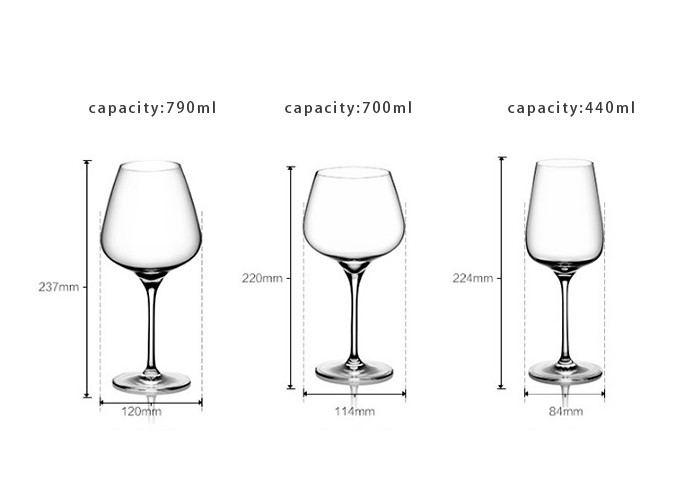 Personalized Clear Long Stem Wine Glasses / Crystal Red Wine Glasses