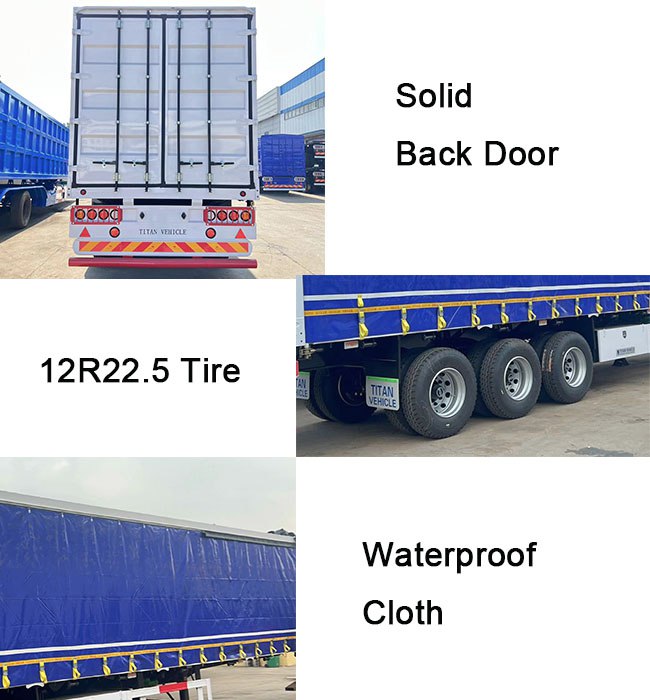 TITAN New Tri Axle 40ft Curtain Side Trailers for Sale Near Me