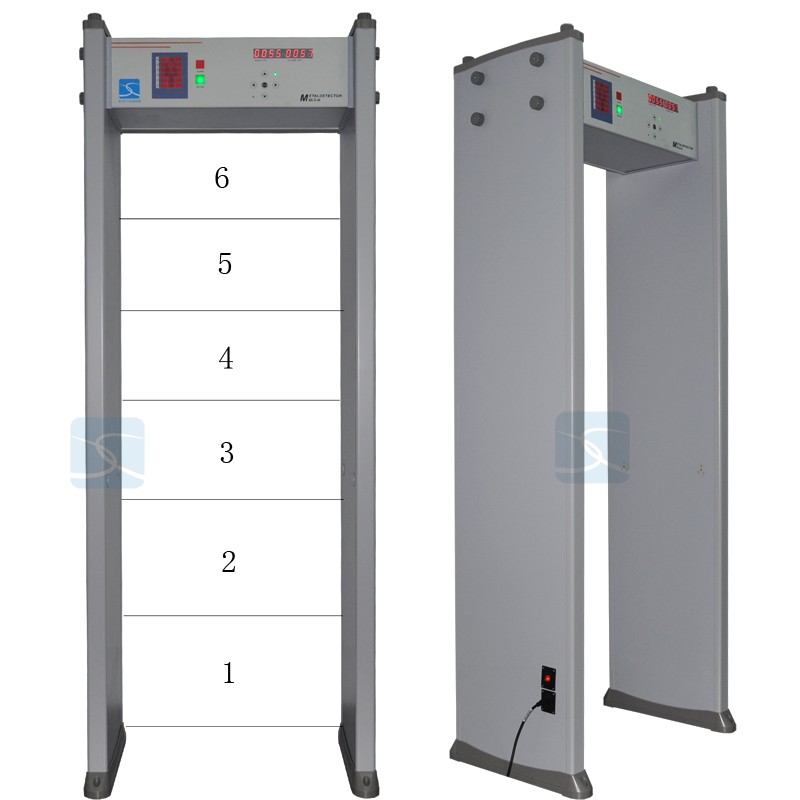 2022 best-selling walk-through metal detector door 6 zones 100 sensitivity adjustable