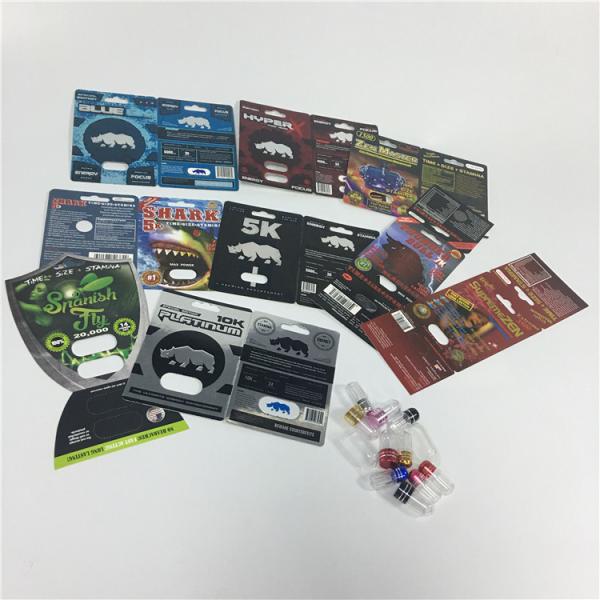 Silk Printing Blister Card Packaging Male Enhancement Medication Rhino Sex Pills