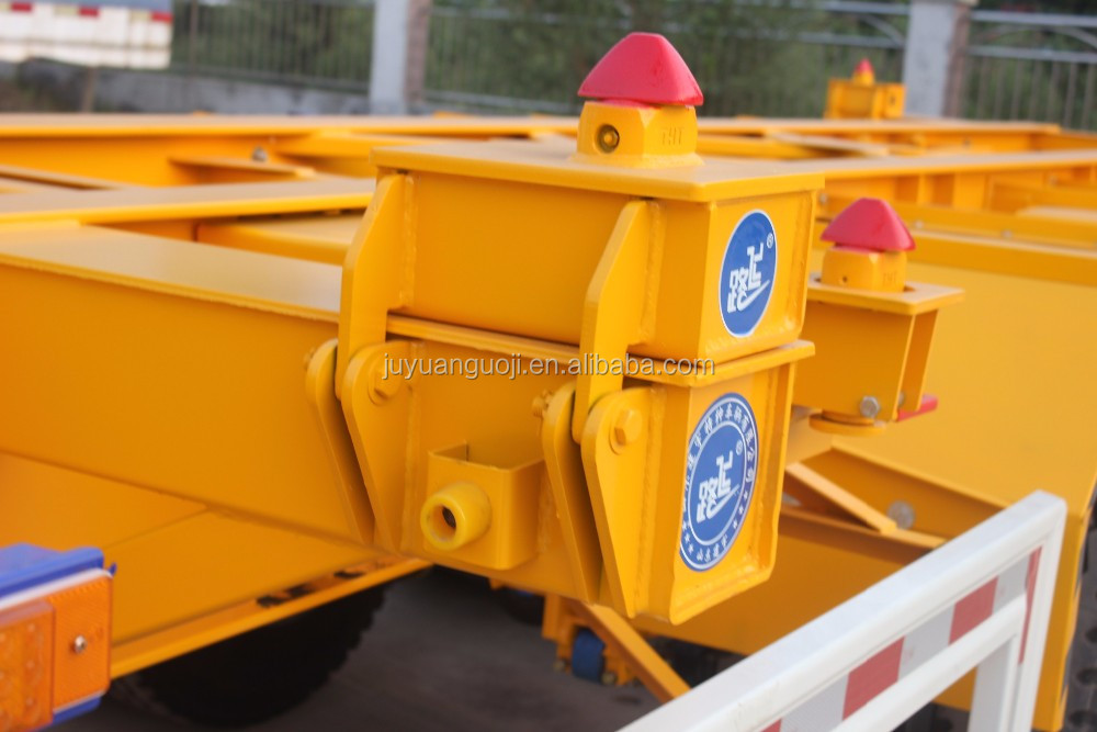 Fuwa Bpw Optional Axle 40 Feet 3 Axles Skeleton Semi Trailer for Container Transportation