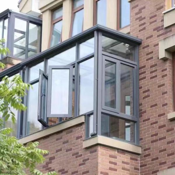 Custom Aluminium Casement Windows for Office Buildings Insulated and Soundproof