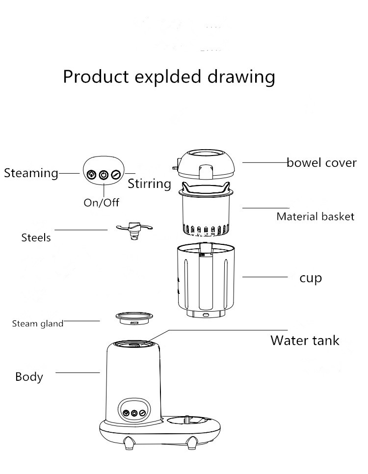 Easy Clean Home Baby Food Processor And Steamer 220V-240V 50HZ-60HZ