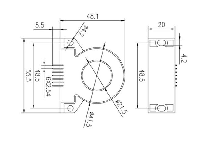 Pin Type Outdoor Soldering One Body Design AC Current Leakage Sensor 0