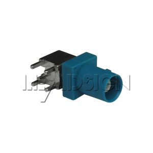 Fakra Code Z Right Angle PCB Connector for In-vehicle Communication Systems
