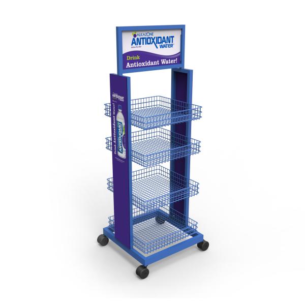 Hot Selling Supermarket Water Bottle Display Shelves Metal Wire Display Racks