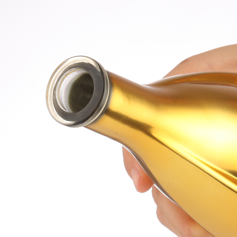 Industrial Beverage Custom Electroplated 750ml 500ml Glass Bottle for Brandy Vodka